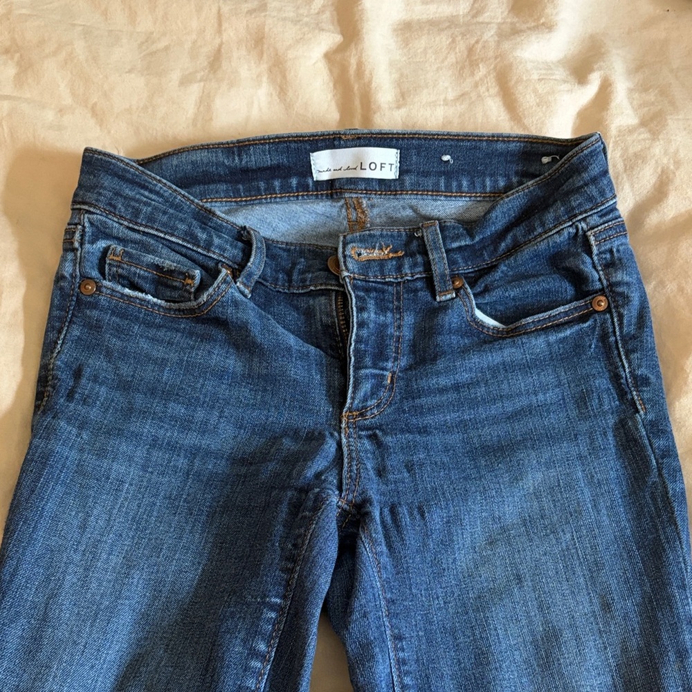 LOFT Dark Blue Skinny Jeans